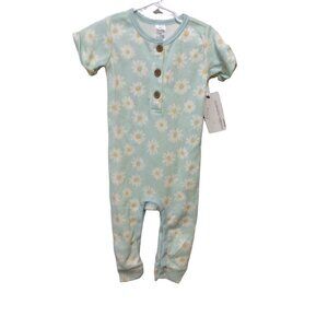 MODERN Moments Short Sleeve Romper 18 Months Mint Green Cotton Polyester